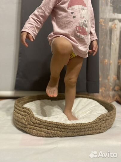 Корзина плетеная, вязаная, для хранения, бельевая