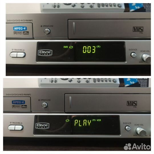 DVD+VHS 6голов + караоке+ ду состояние