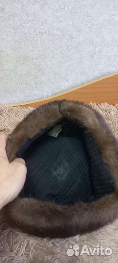 Норковая шапка мужская ушанка