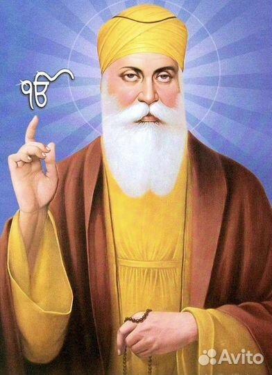 Картина нитями Гуру Нанак #1