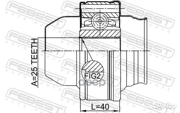 Шрус карданного вала 25x86 jeep cherokee (venez