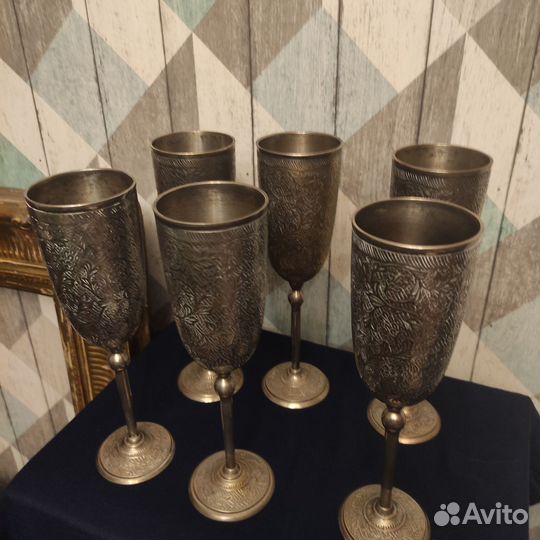 Старинные бокалы Mermod jaccard and C. O