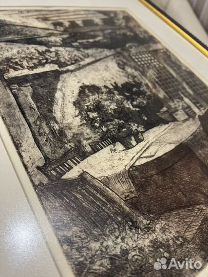 Картина графика, офорт по технологии Дюрера