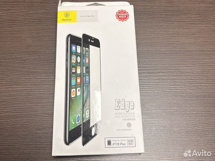 Защитное стекло Baseus iPhone 7/8 Plus white