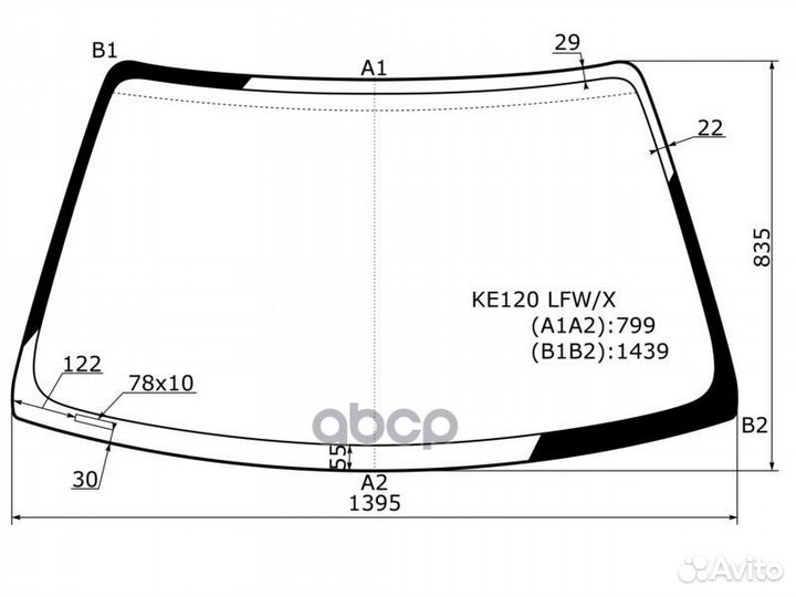 Стекло лобовое toyota corolla 3/4/5D /toyota SP