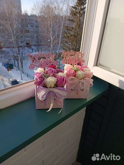 Букет на 8 марта из мыла для доченьки