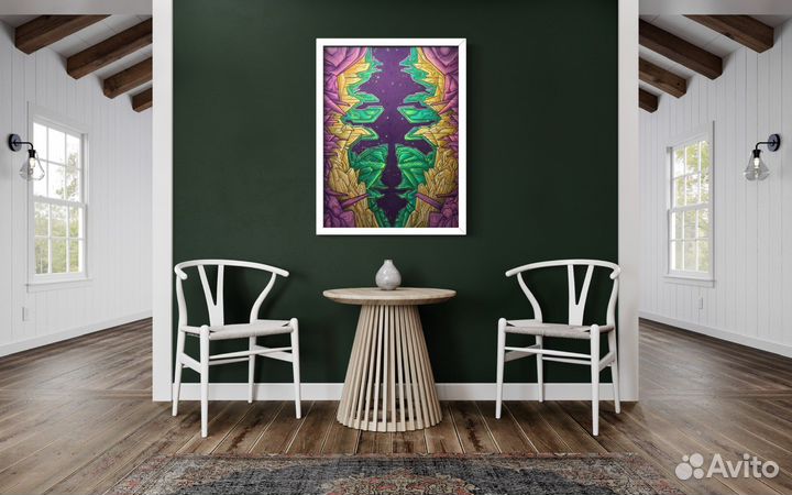 Абстрактная картина, акрил. 110-90