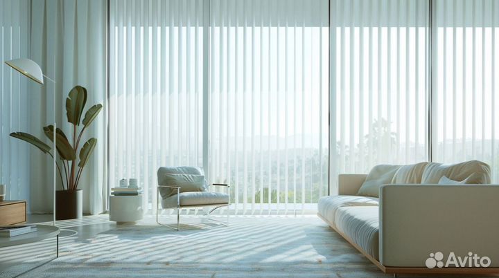 Жалюзи пластиковые с ручным управлением