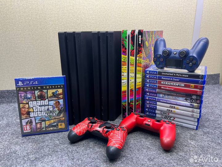 Sony PlayStation 4 Pro + куча игр