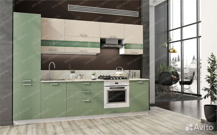 Кухня Милена 2.9 м Крем/Шато Бали