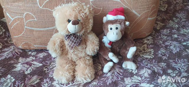 Мягкие игрушки Мишка Тедди и Обезьянка