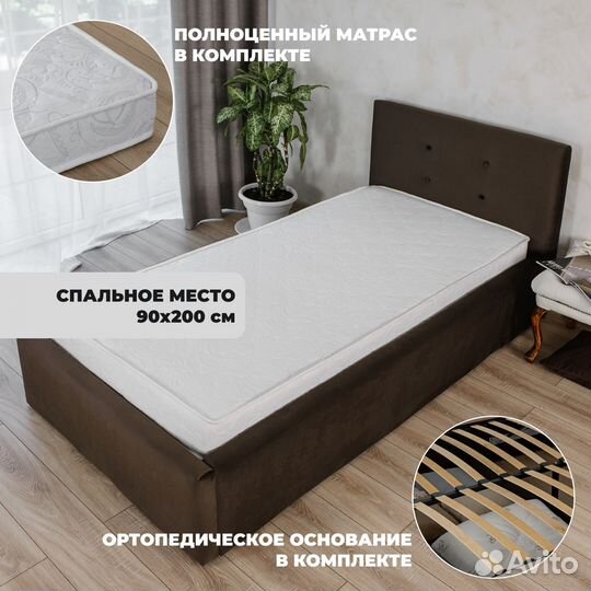 Кровать с матрасом и подъемный механизм Роза