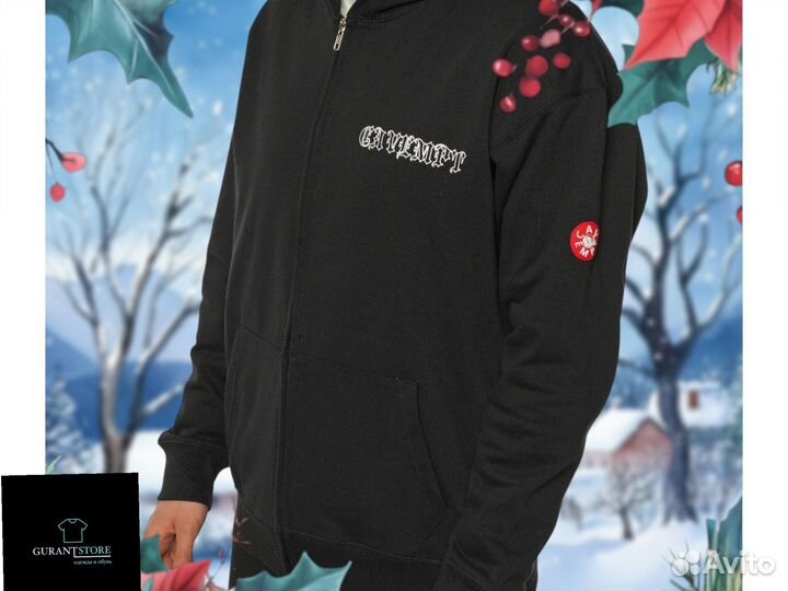 Черное зип худи cavempt лучшее качесто