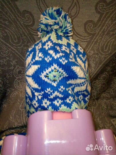 Комплект шапка, шарф, варежки