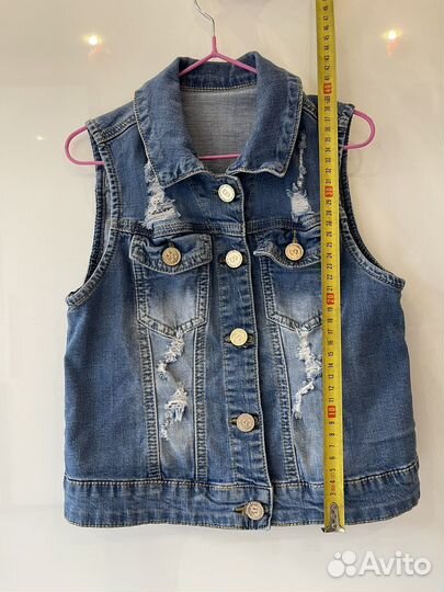 Джинсовая жилетка для девочки
