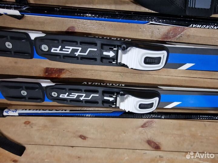 Беговые лыжи nordway 130 + палки + ботинки 31р