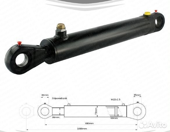 Гидравлический цилиндр одностороннего действия