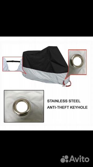 Чехол для мотоцикла М 160-180мм черно-оранжевый