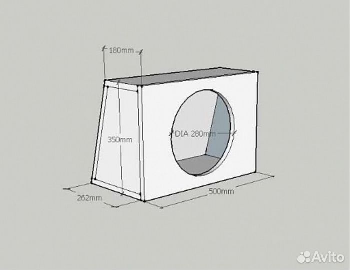 Короб под 12 сабвуфер