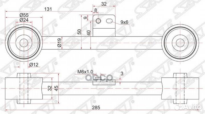 Тяга задняя продольная верхняя honda HR-V RH ST