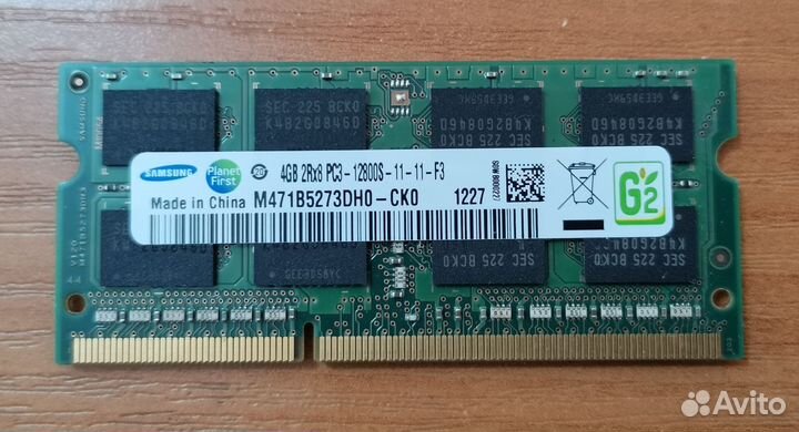 4Гб оперативная память ноутбука DDR3 / DDR3L 1600