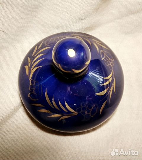 Чайник кобальт, фарфор Гжель, СССР