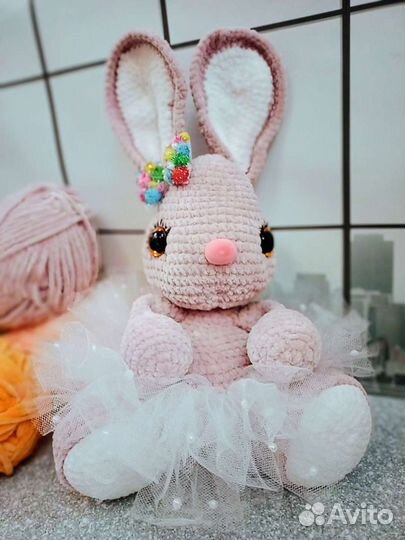 Амигуруми зайка 'Мила' 47см