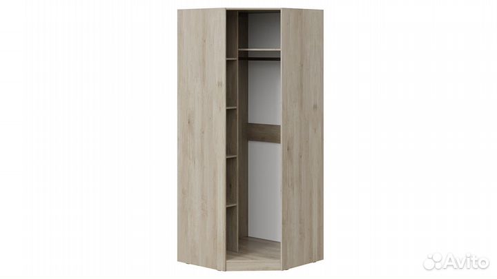 Шкаф угловой со стеклянной дверью 