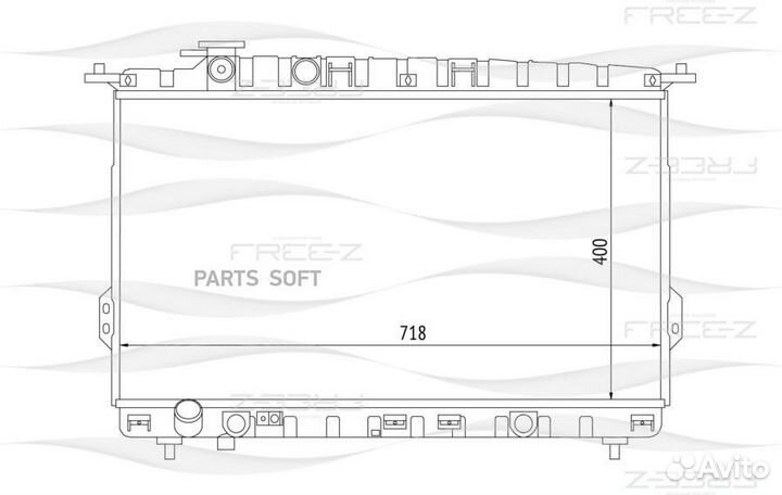 Радиатор охлаждения hyundai Sonata 98- 2531038001