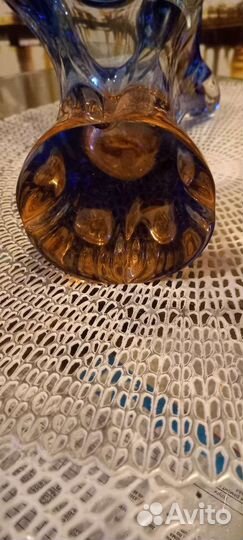 Вазы из цветного стекла Чехия