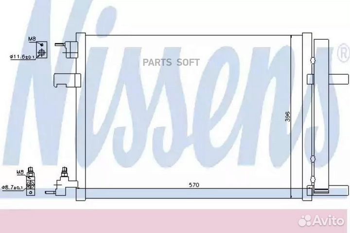 Радиатор кондиционера chevrolet cruze (2009) 1.8 d