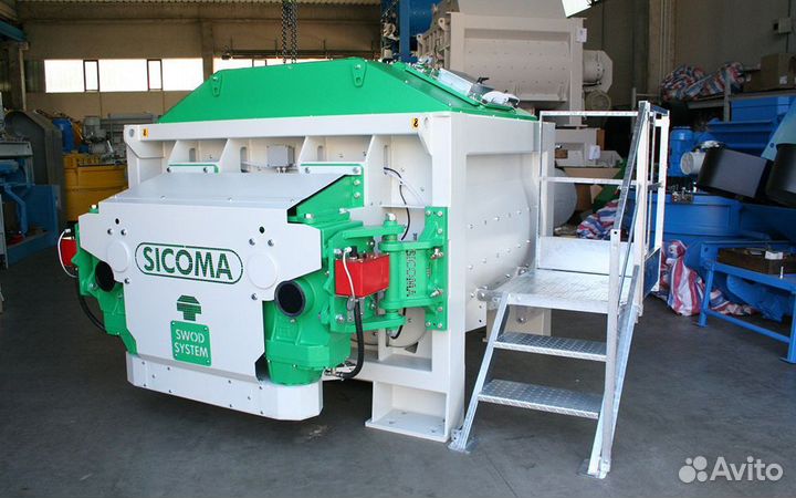 Двухвальный бетоносмеситель MAO2250/1500 со скипом