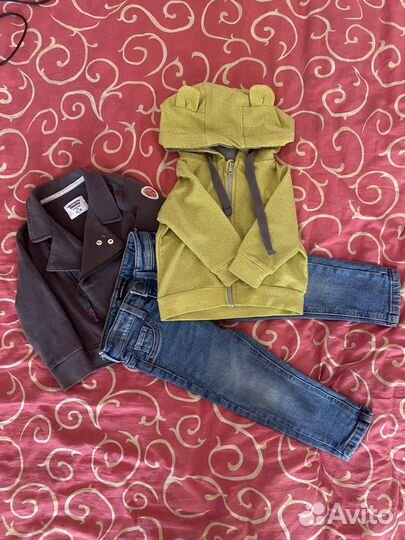 Курточка, кофта, джинсы для девочки.Вещи пакетом