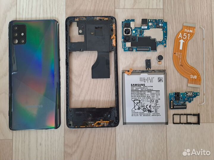 Samsung A51 64GB на запчасти или восстановление