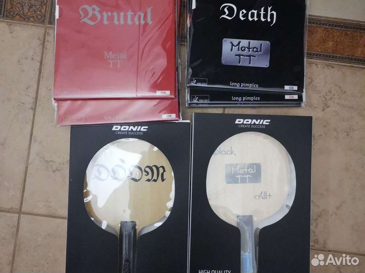 Накладки и основания для настольного тенниса