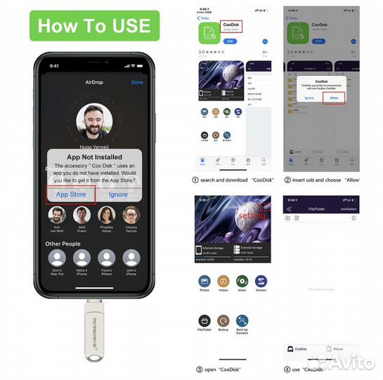 USB-флешка для Apple iPhone (iPad)