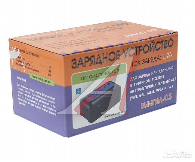 Устройство зарядное 6V 1.2A 220V (автомат) Вымпел 03 орион W-03 орион Оригинал