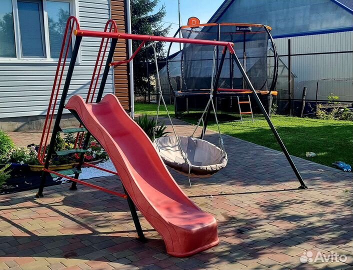 Качели с горкой