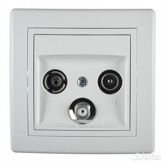 Розетка телевизионная с рамкой 612S.000 оконечная