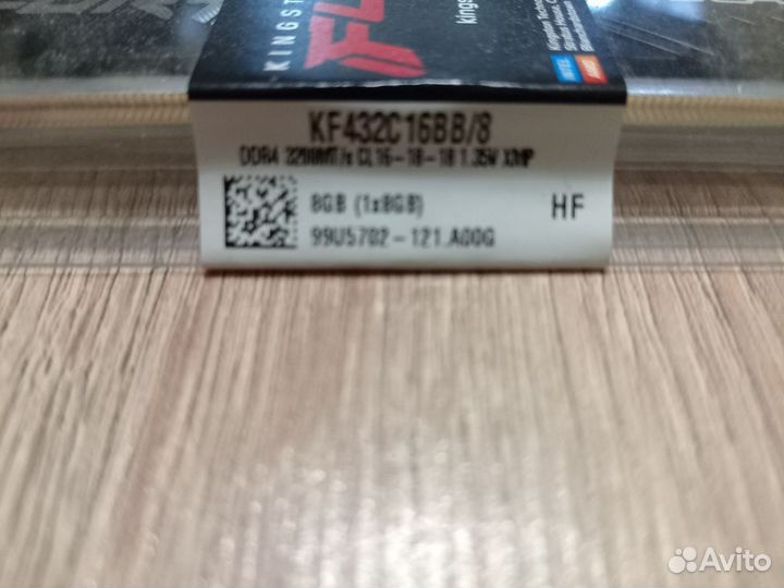 Новая память Kingston fury Beast Black 8гб DDR4 32