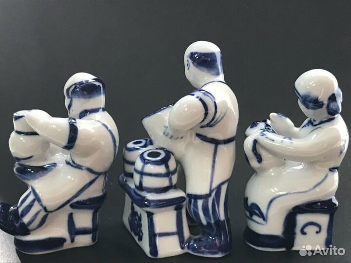 Гжель фарфоровые статуэтки мастеров