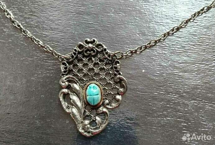 Цепочка с подвеской (уклоном) Металл. Винтаж