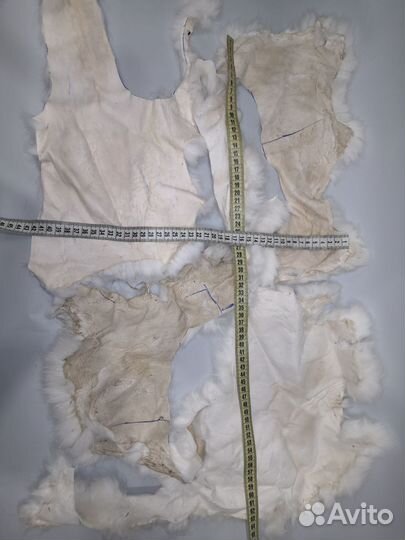 Кусочки меха кролика для поделок и рукоделия