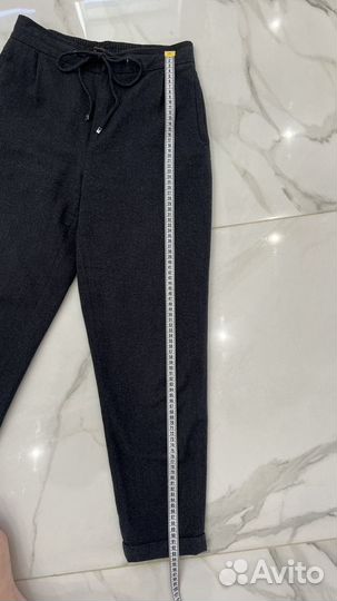 Шерстяные брюки massimo хлопковая рубашка Zara