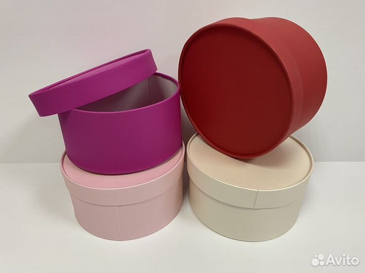 Коробка подарочная круглая с крышкой