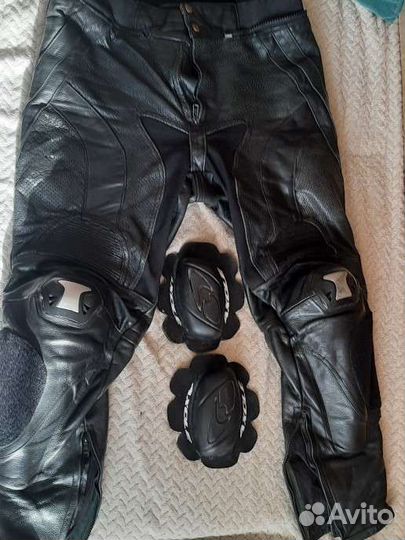 Мотоштаны кожаные мужские 52р