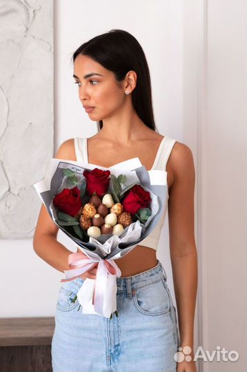 Букеты из клубники в шоколаде