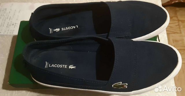 Слипоны lacoste 38 оригинал,новые