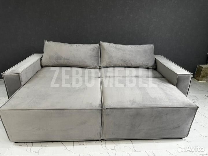 Прямой диван в стиле лофт