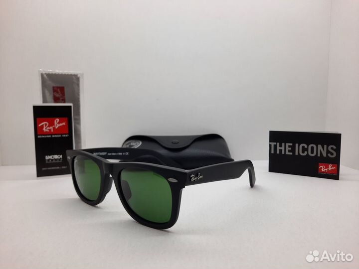 Очки Ray Ban wayfarer 2140 VIP Green Стекло